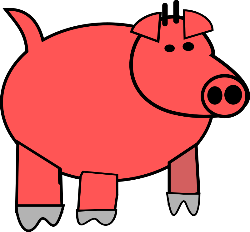 Pig Grinning 1 Free Vector / 4Vector