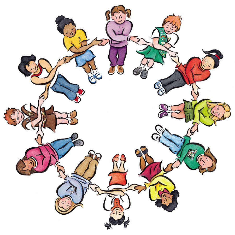 Kids playing on school clipart