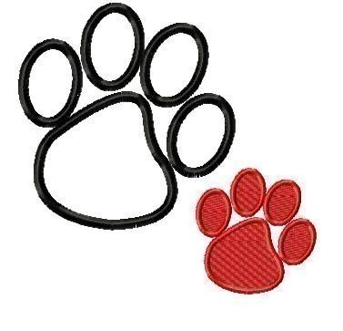 Best Photos of Wildcat Paw Print Stencil - Dog Paw Print Coloring ...