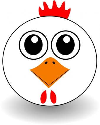 Lucu Ayam Wajah Kartun-vektor Clip Art-vektor Gratis Download Gratis