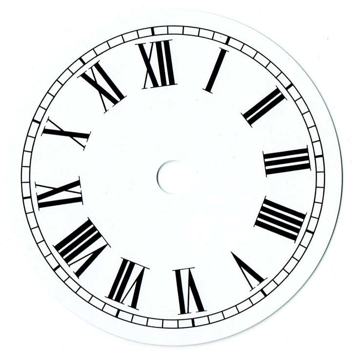 4" white clock dial Roman or Arabic numerals numbers - replacement ...