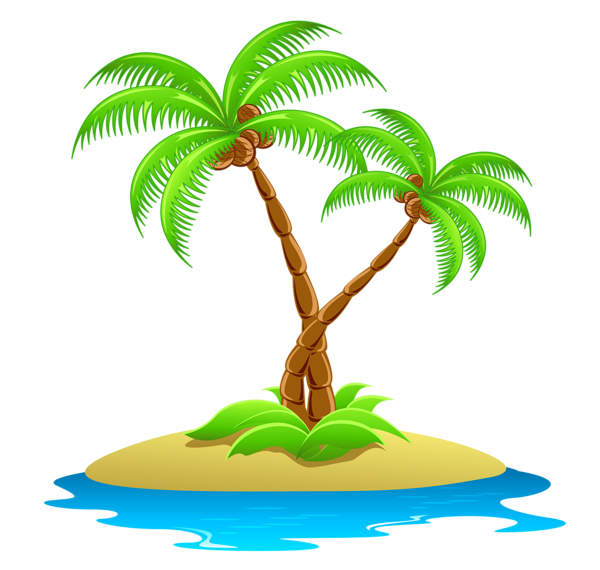 of an island paradise Stock Vector island cartoon clipart id-38801 ...