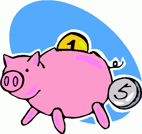 Piggy bank clipart kids