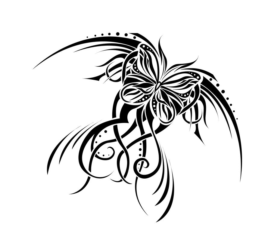 Tribal Butterflies Drawings - ClipArt Best