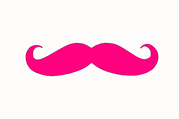 Pink Mustache clip art - vector clip art online, royalty free ...