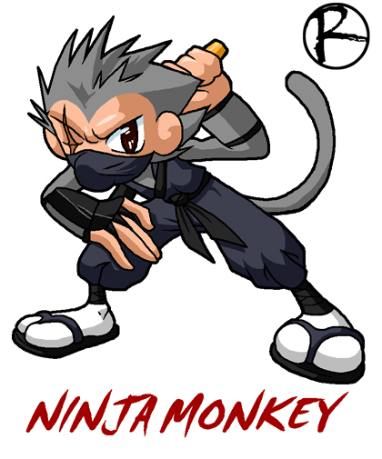 deviantART: More Like ninja monkey by johnnybuddahfist