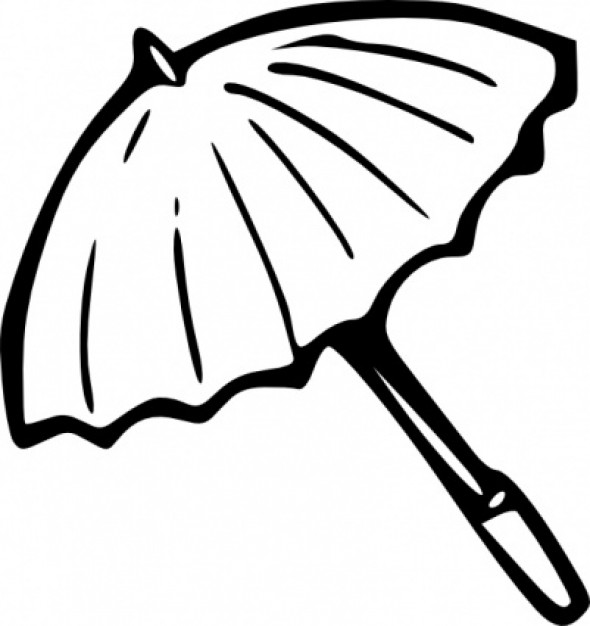 Umbrella Outline clip art | Download free Vector