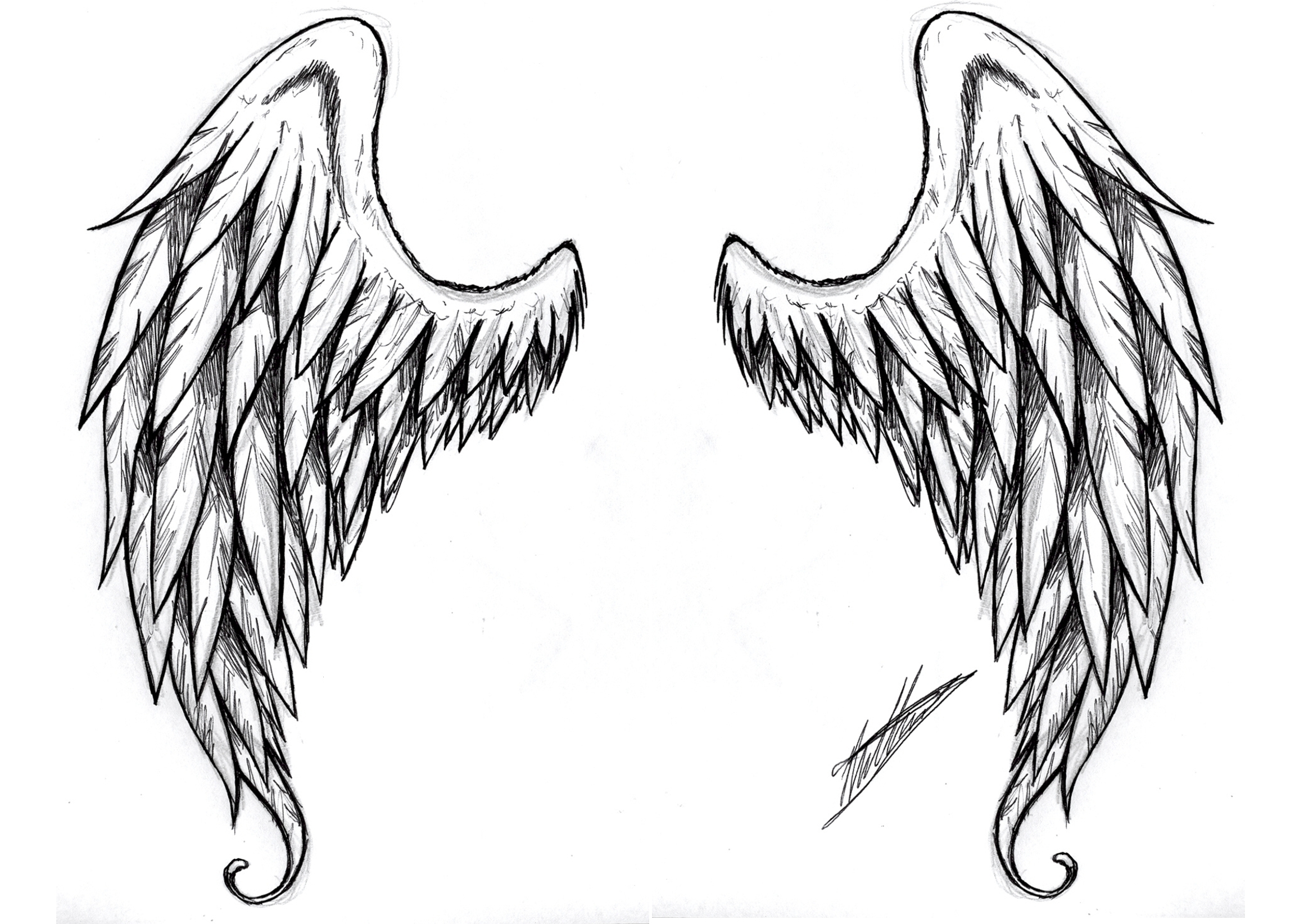 Images For > Black And White Cross With Wings Tattoo Designs ...