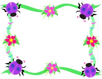 Background Border of Beetles - Free Clipart Images