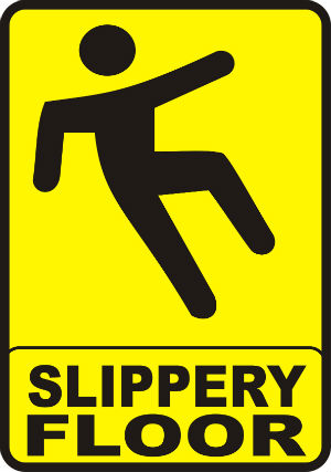 Gallery For > Slip And Fall Sign