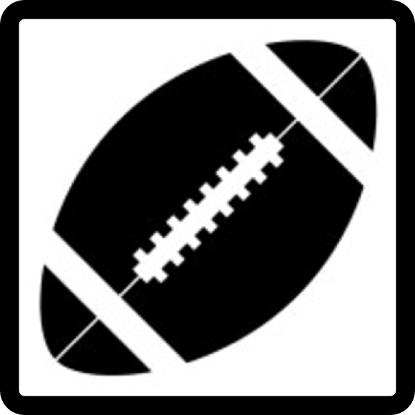 american football ball outline