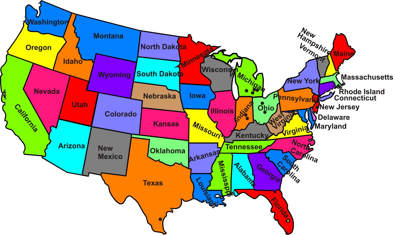 Printable Map Of The United States Of America - ClipArt Best
