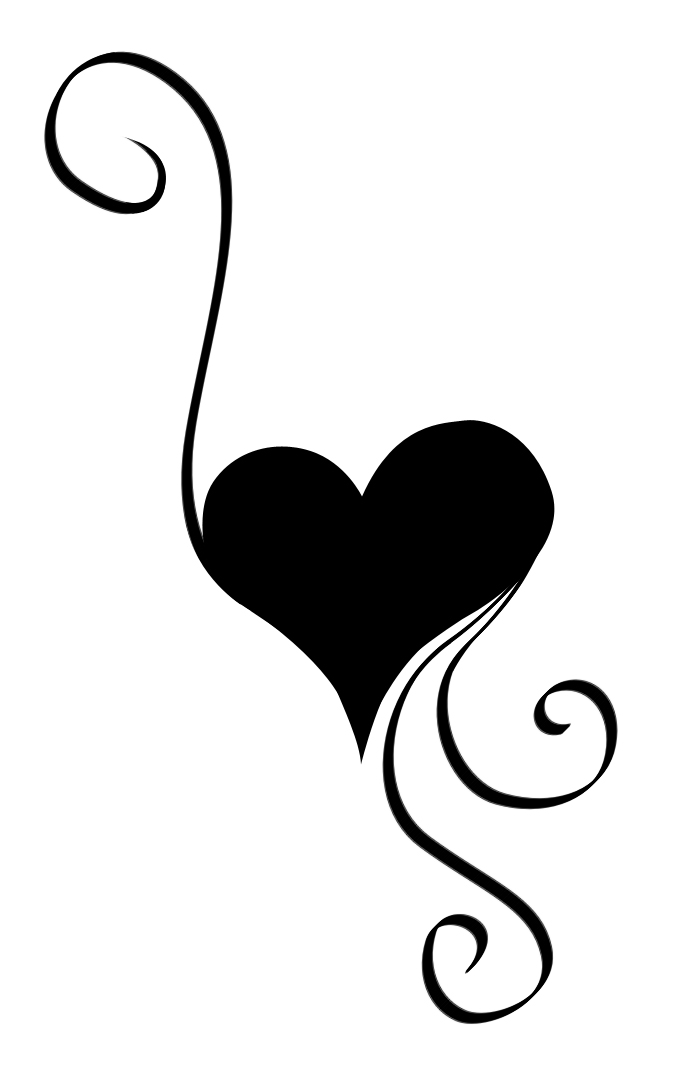 Swirly Heart Tattoo