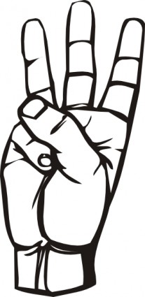 Sign Language W clip art Vector clip art - Free vector for free ...