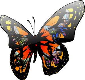 Butterfly With Lighting Effect clip art - vector clip art online ...