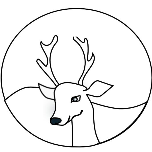 Clip Art: Raindeer Reindeer Black White Line Art ...