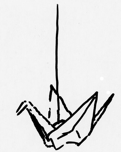 Paper Crane Sketch - ClipArt Best
