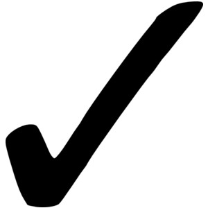 Check mark clipart black and white