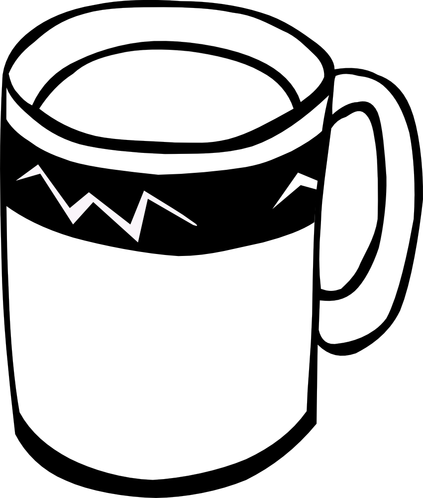 Food and drink clipart black and white