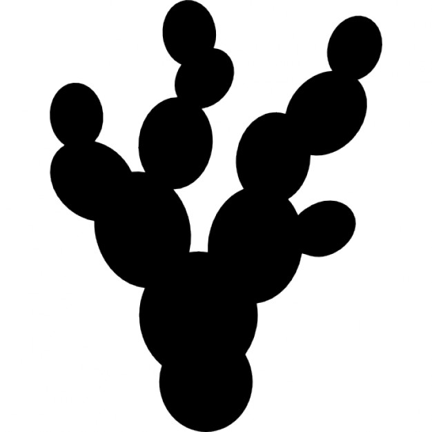 Nopal mexican plant silhouette Icons | Free Download