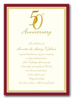 50th Wedding Anniversary Invitation Clip Art Free