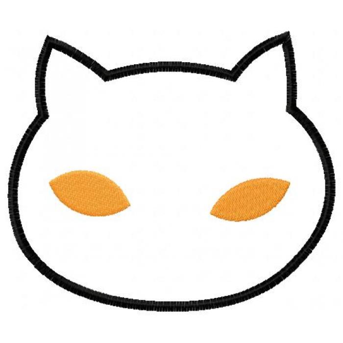 Cat face outline clipart