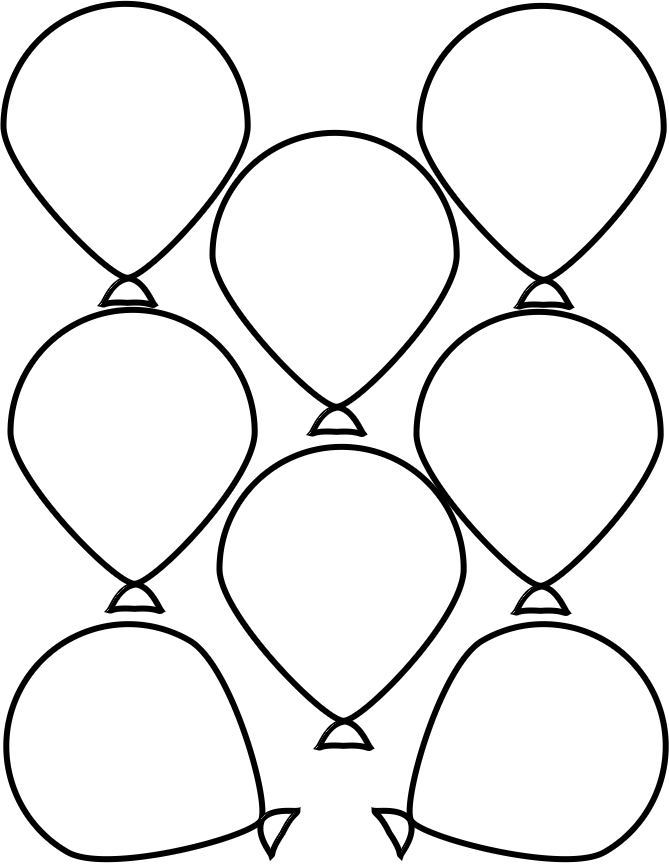 Balloon Template Printable - AZ Coloring Pages
