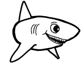 Sharks, Cartoon and How to draw