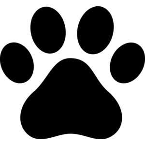 Free clipart paw print banner