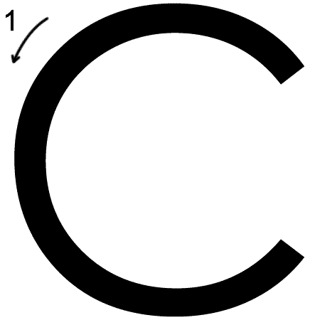 Trace Letter C - ClipArt Best