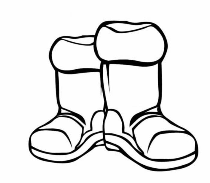Print Boots Winter Clothes Coloring Page or Download Boots Winter ...