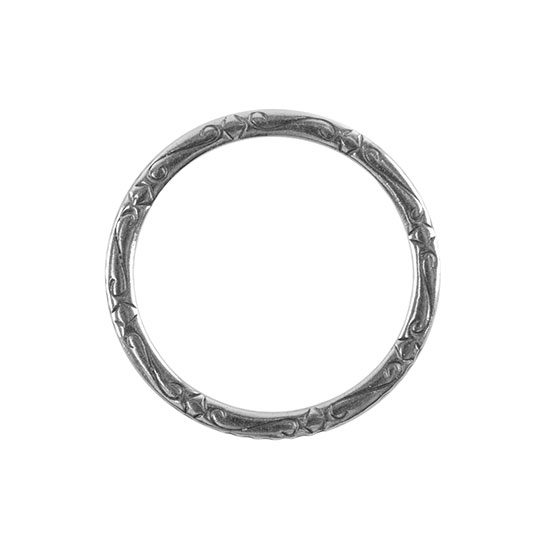 Silver Plate Jump Ring - Fancy Flourish 31mm - Cool Tools