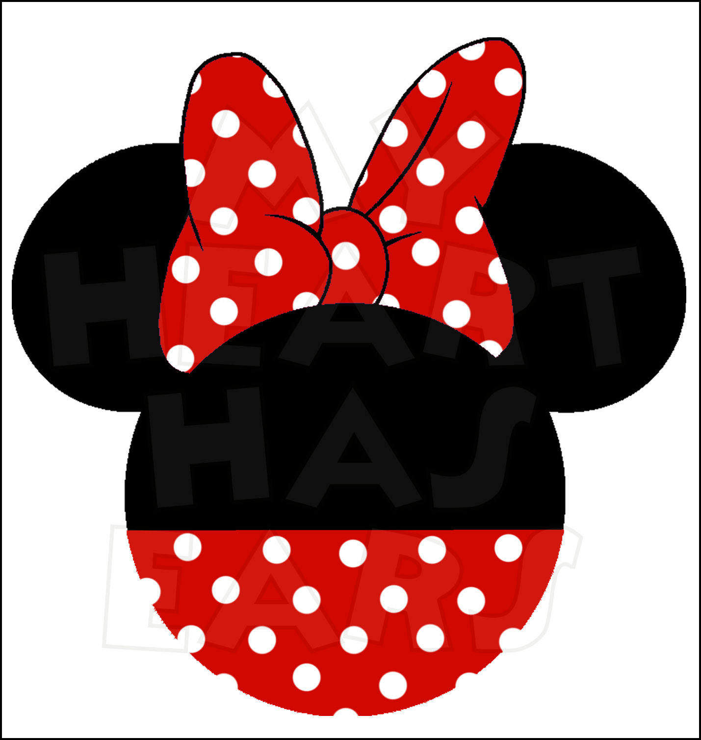 Mickey and minnie mouse head clipart