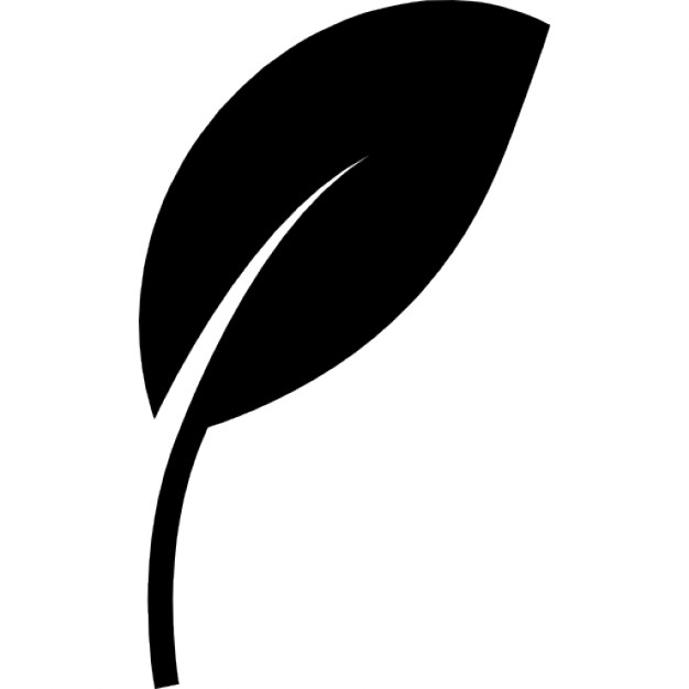 Leaf black shape eco symbol Icons | Free Download