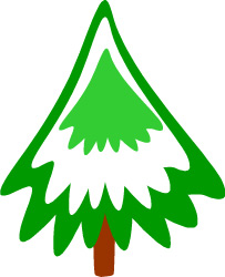 Christmas Tree Covered in Snow Clip Art – Clipart Free Download