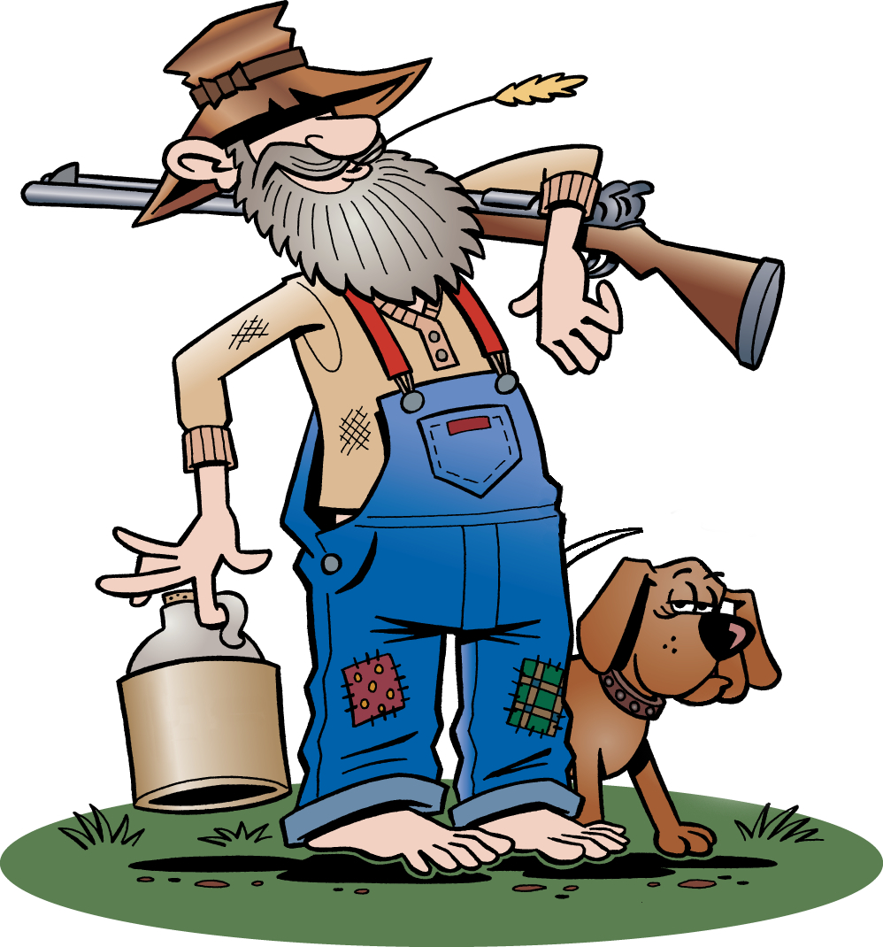 Hillbilly old man clipart