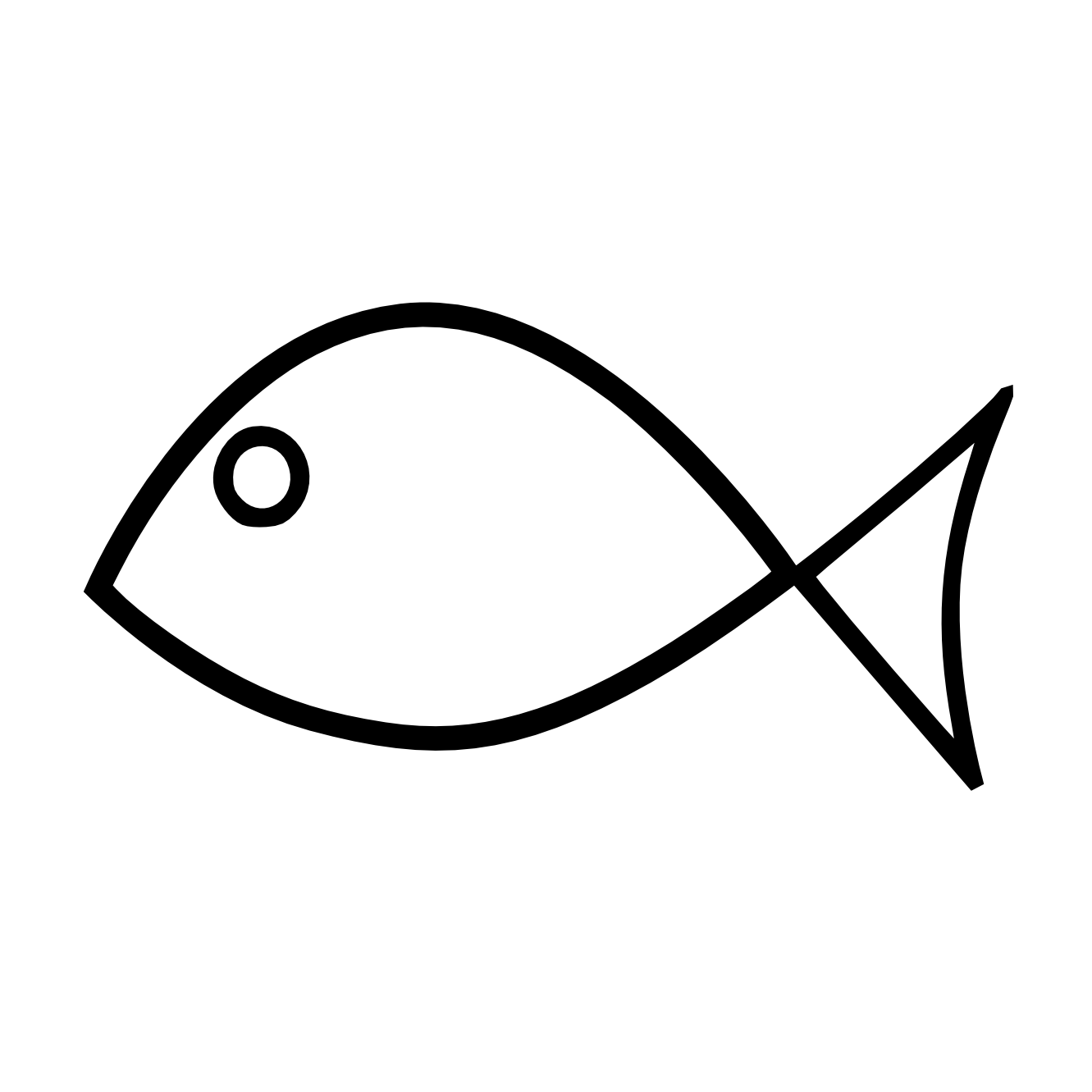 Simple fish clip art