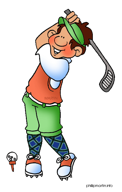 Golf player clipart