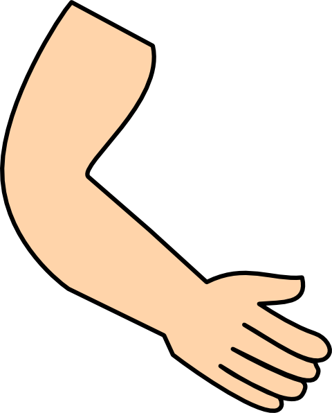 Bare cartoon arm clipart