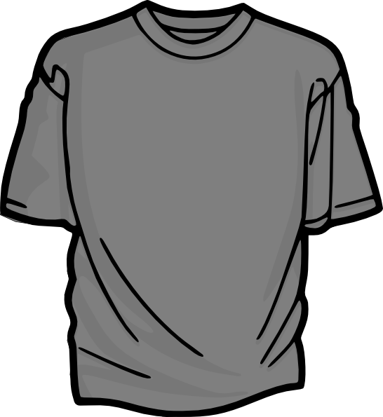 T-shirt-gray clip art - vector clip art online, royalty free ...