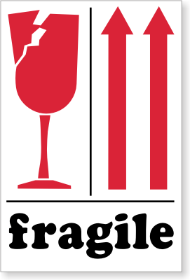 International Fragile Shipping Labels