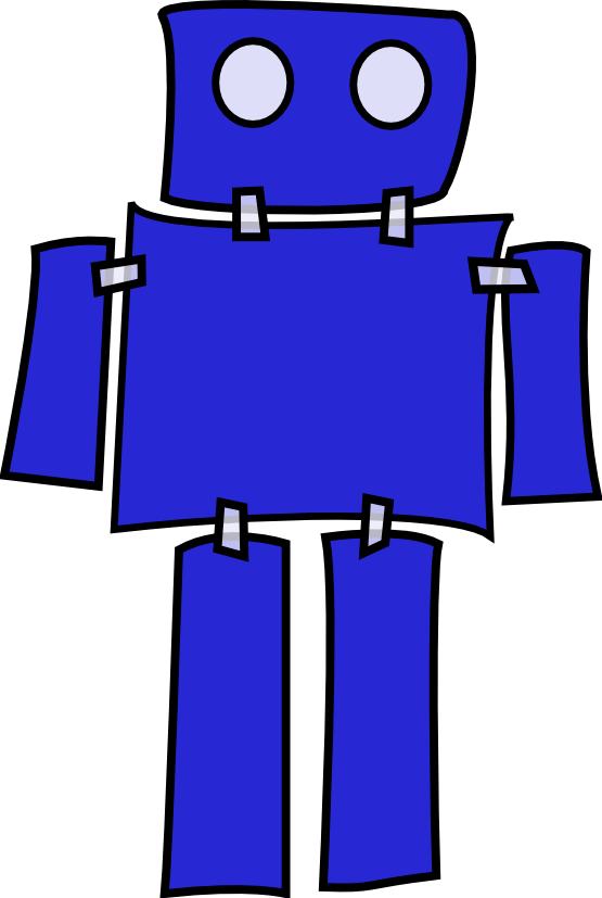 Clip Art: Mcol Blue Robot Geometry clipartist ...