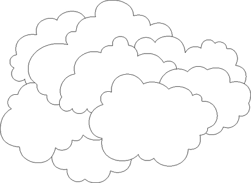 sky clouds Colouring Pages (page 3)