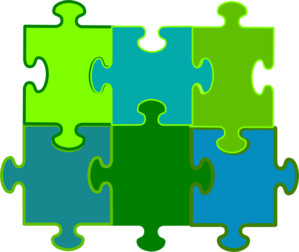 Jigsaw Puzzle 6 Pieces Clip Art - vector clip art ...