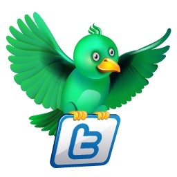 Twitter flying green icons - Free icon for free download