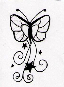 butterfly outline tatttoo