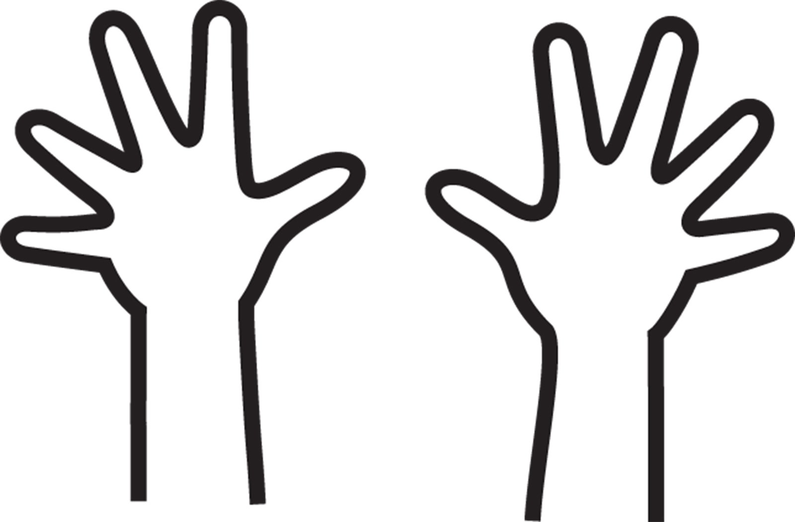 2 Hands Outline - ClipArt Best