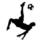 Silhouette of soccer player with ball Vector Image #21227 ...