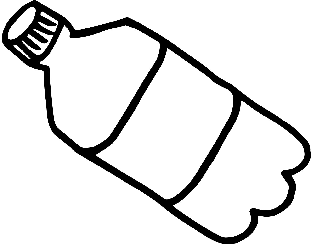 Bottle of water clipart black and white - ClipartFox