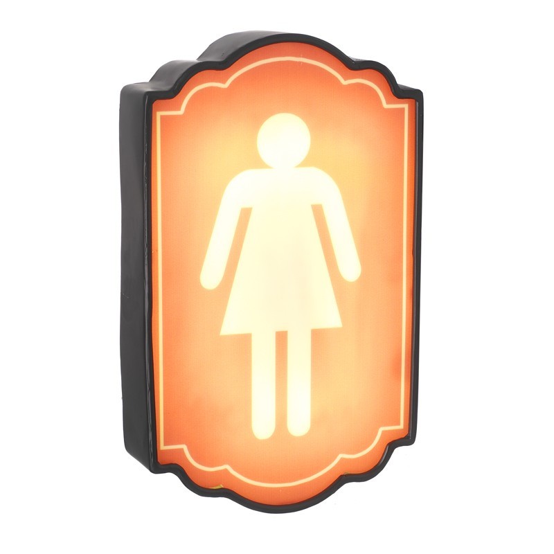 LED Wandsymbol Toilette Schild Vintage WC Symbol Zeichen Leuchtobjekt